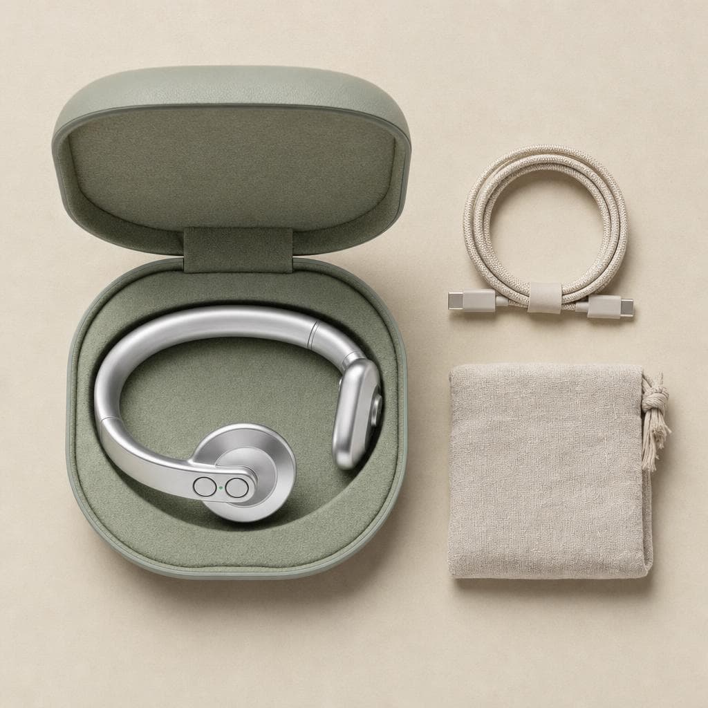 Zeniva One — pachetul complet: dispozitiv, carcasă rigidă, cablu USB-C